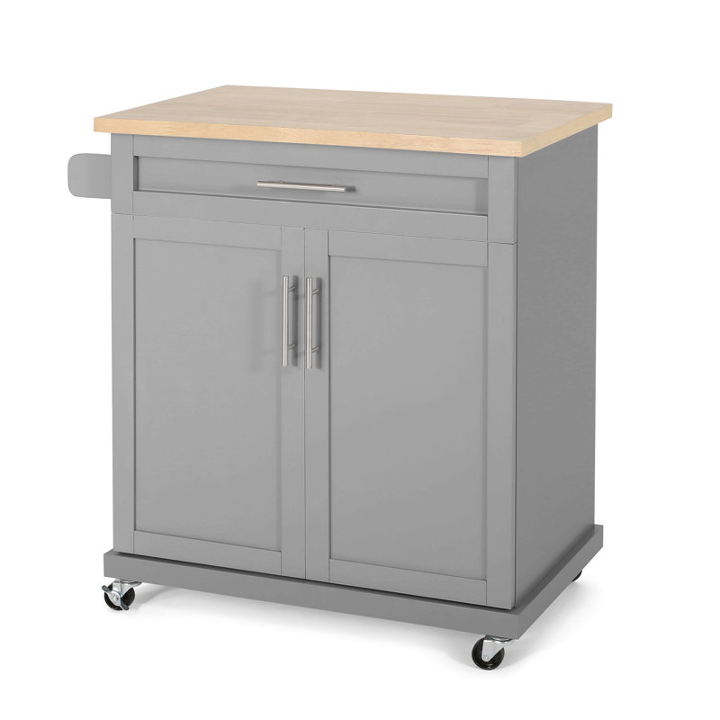 Armoire de cuisine avec chariot et îlot de cuisine
