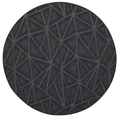 Tapis à motif raffiné raffiné gris foncé
