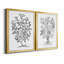 B&W Plant Spechantillon I - Ensemble de 2 reproductions de cadres photo sur toile-275570126-275570116