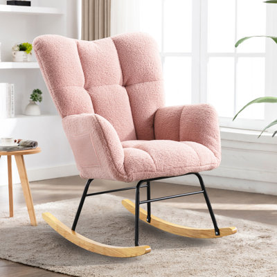 Ghyslain Upholstered Reclining Rocking Chair