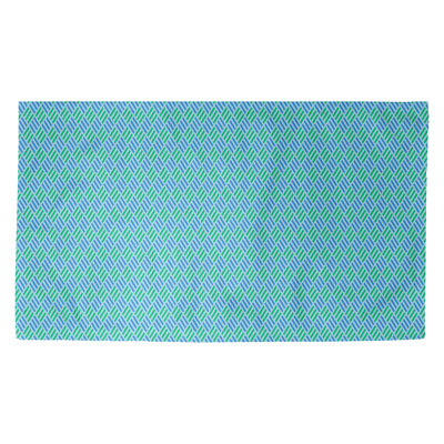 Tapis bleu à rayures pastel Avicia