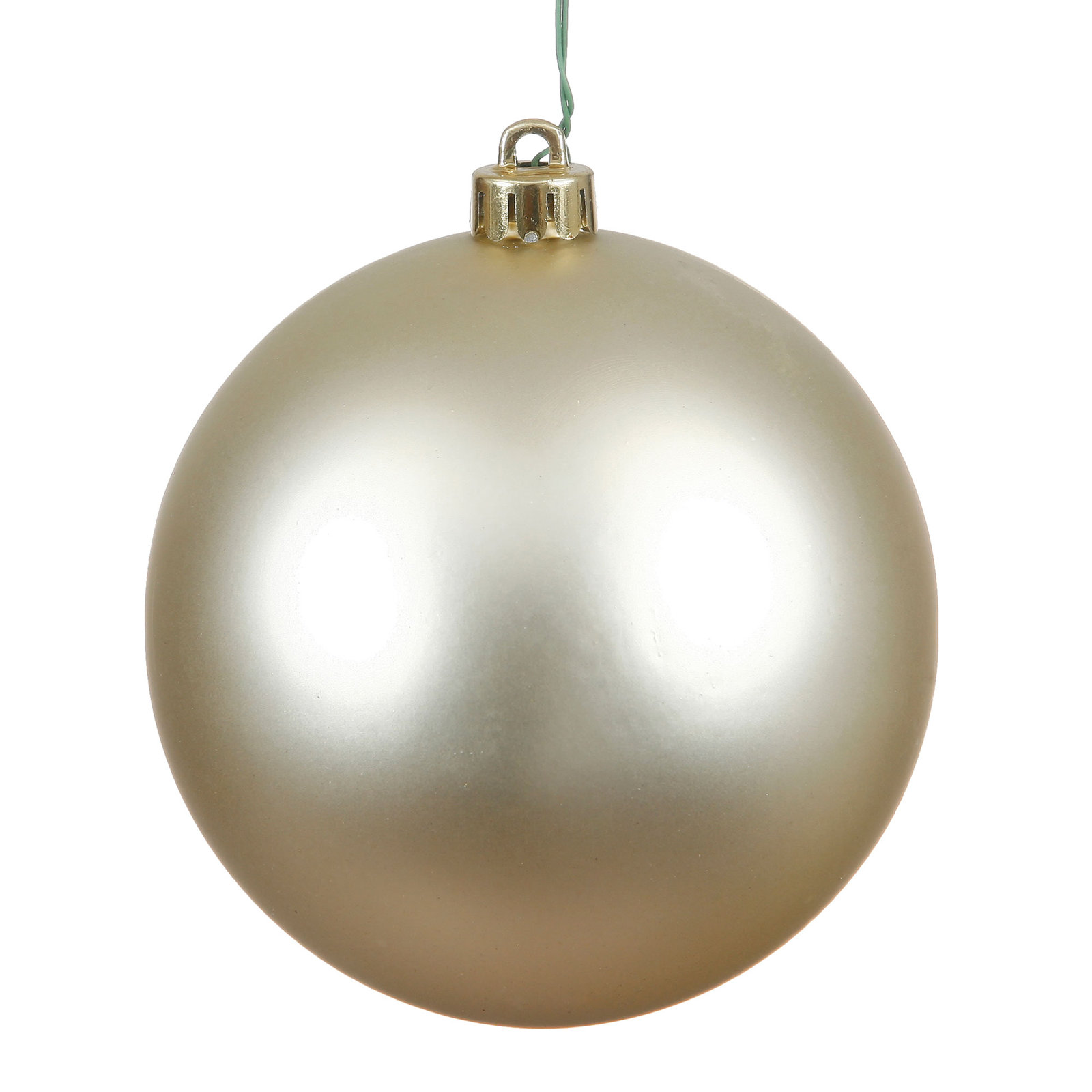 Shatterproof Bauble, Champagne, 4" H x 4" W x 4" D