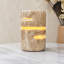 Lampe de table tactile en travertin romain beige naturel, veilleuse DEL sans fil rechargeable avec 3 niveaux de luminosité réglables, lampe d'ambiance décorative portative pour une utilisation intérieure et extérieure