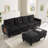 U-shaped Sectional Sofa (Black)-992454955