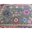 Tapis oriental vert Oushak noué à la main 8 x 9 pi 9 po G14964