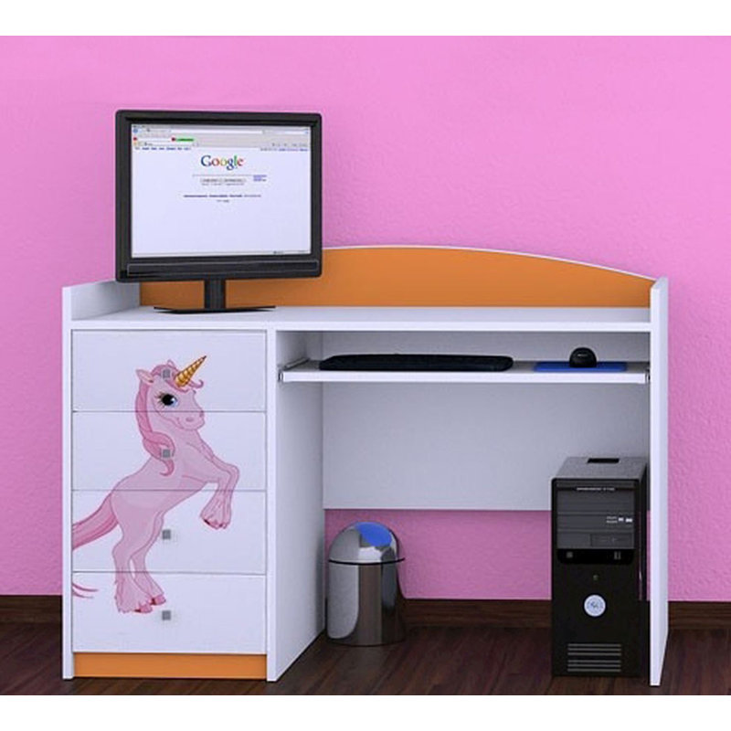 Buch 125cm Computer Desk, Orange