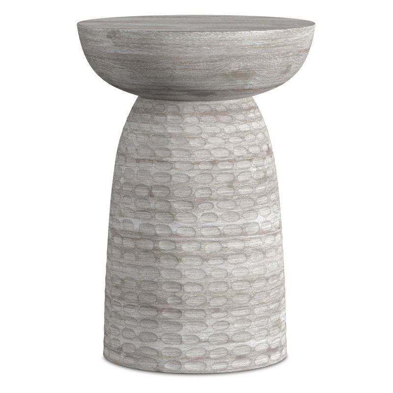 Table d'appoint en bois de manguier massif 13 po Boyd