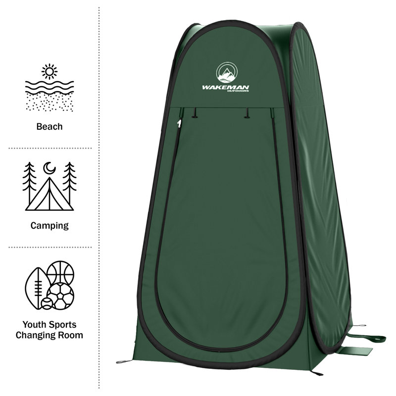 Green Pop-Up Privacy Tent with Aluminum Poles