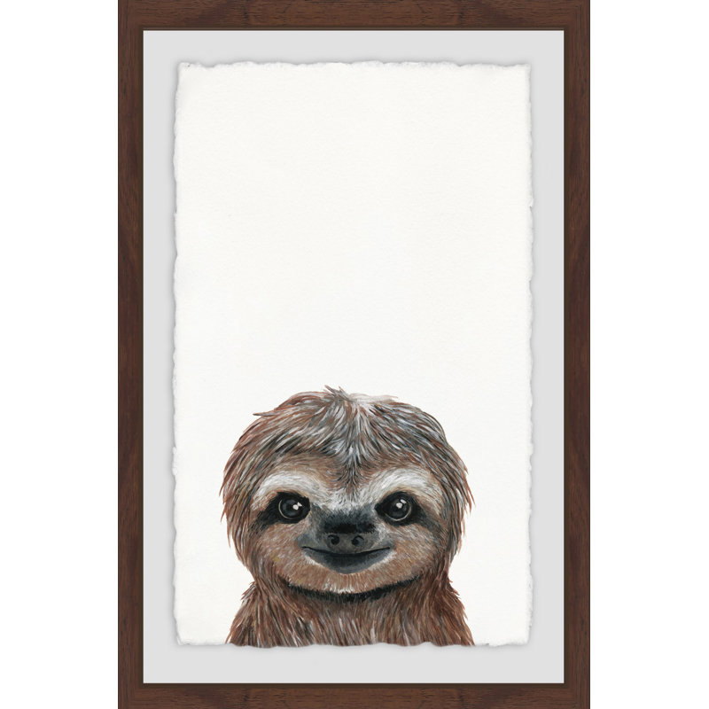 Cheerful Sloth II - Single Picture Frame Painting, 91cm H x 61cm W