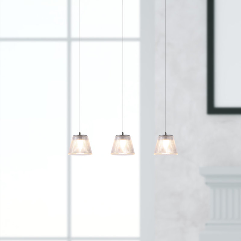Luminaire suspendu en dôme pour îlot de cuisine 3 lumières Atkin