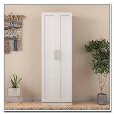 Armoire haute avec portes et tablettes