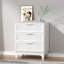 Commode de chambre blanche à 3 tiroirs l 31 po Bredy