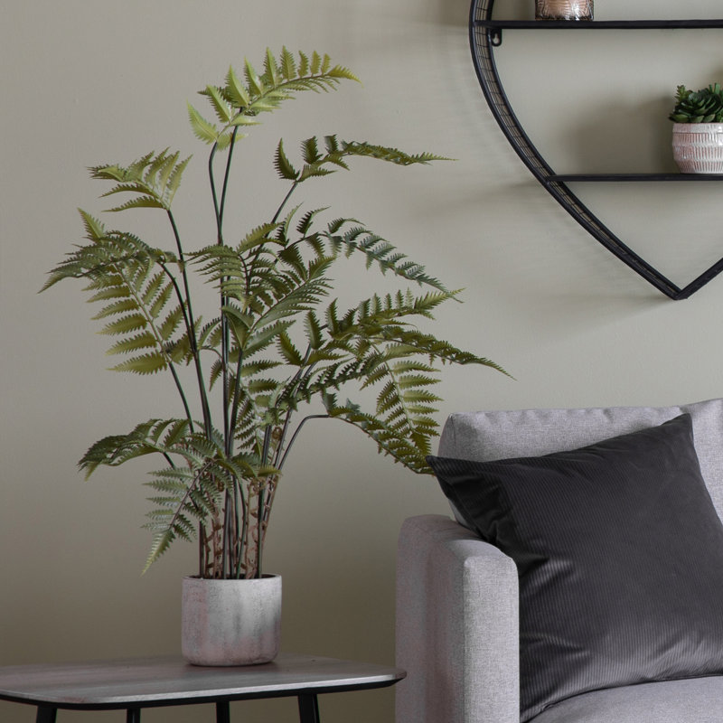 107cm Faux Fern Plant in Cement Pot