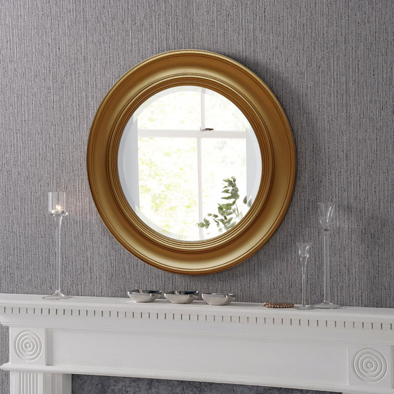 Battlesbridge Antique Gold Round Wall Mirror 68cm