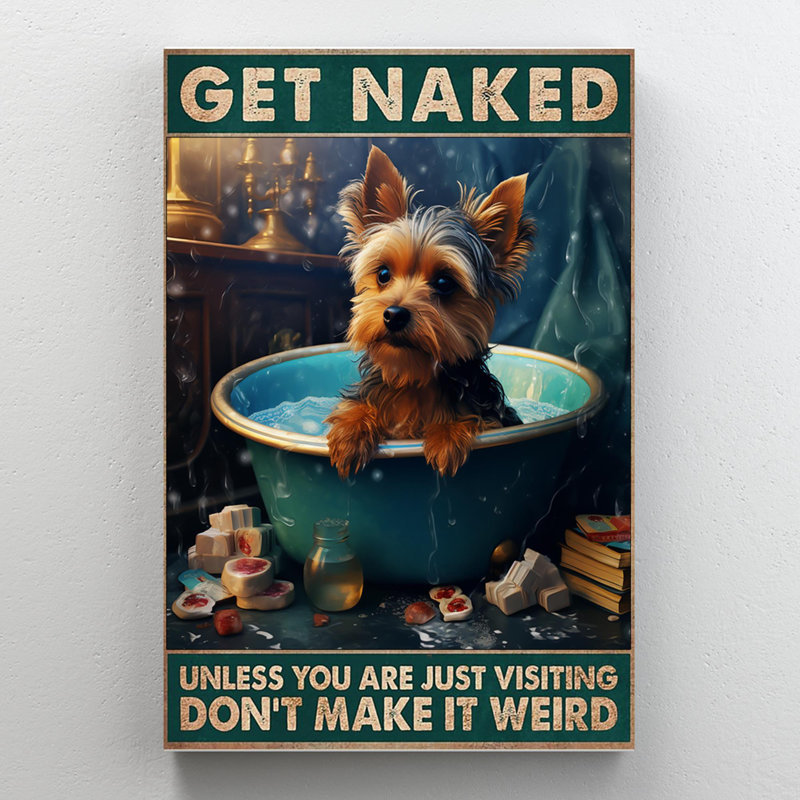 Yorkshire Terrier Geet nu - 1 pièce G Yorkshire Terrier Geet nu, H 36 po x l 24 po x P 1,25 po
