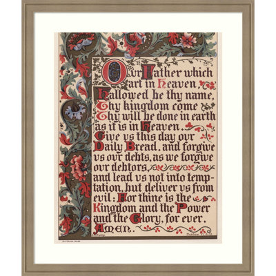 The Lords Prayer by English School Wood Framed Wall Art Print