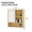 Armoire murale à miroir avec compartiments de rangement Organisateur de salle de bain multifonctionnel avec tablettes ouvertes et porte simple