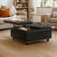 Table basse carrée avec repose-pieds relevable avec grand rangement-1226521690