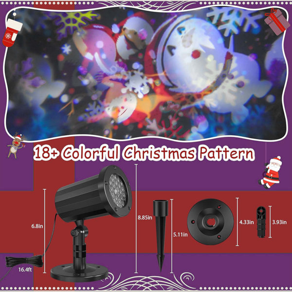 The Holiday Aisle® Outdoor Christmas Projector Light, Led Waterproof ...