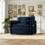 Fauteuil surdimensionné en chenille de 41,73 po avec 1 coussin décoratif-844828942
