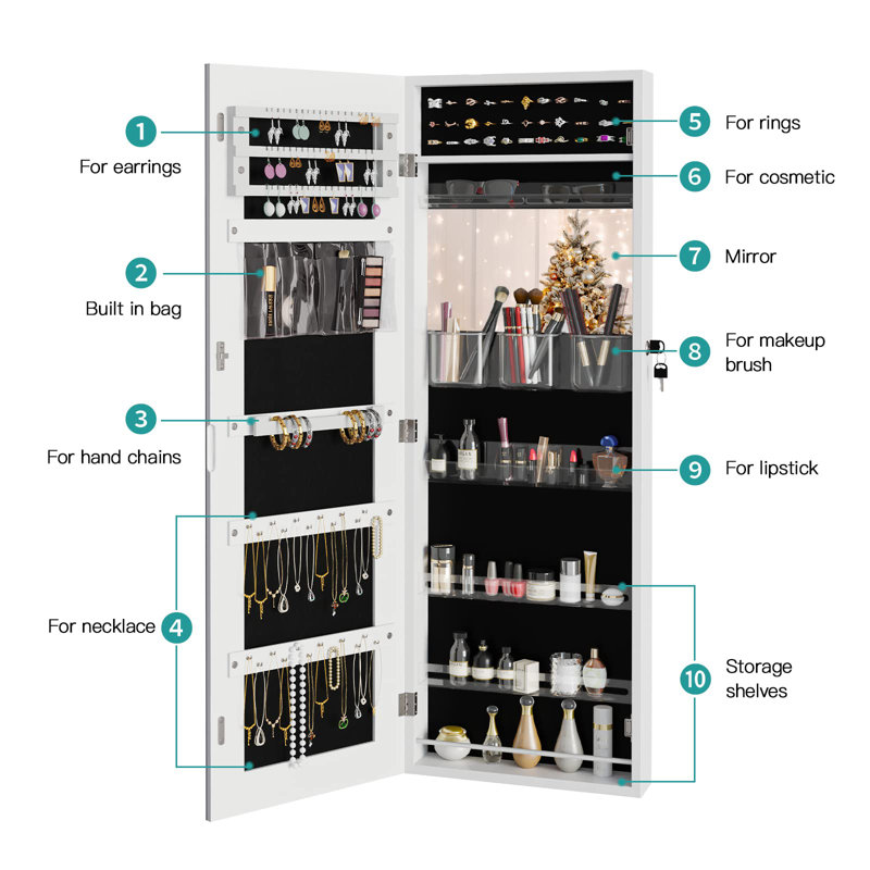Benon Over-the-Door Jewelry Armoire