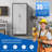 71" H Metal Removable Garage Storage Cabinet with Adjustable Shelves.