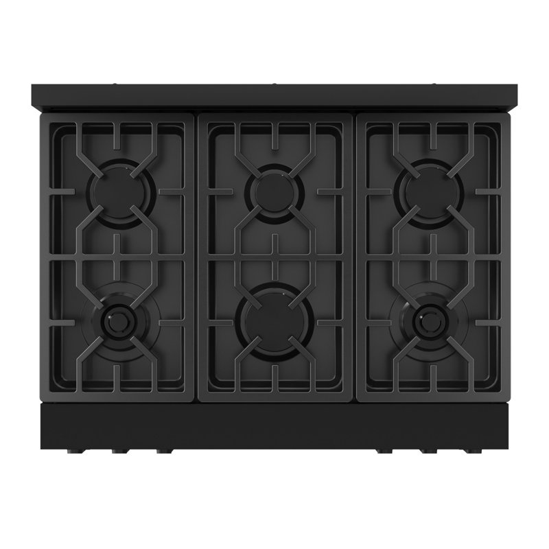 Gordon Ramsay by THOR Kitchen 36 Inch Professional Gas Range with Tilt Panel Touch Control, Matte Black