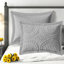Ensemble de literie élégant gris ultra moelleux, édredon en fausse fourrure avec motif médaillon
