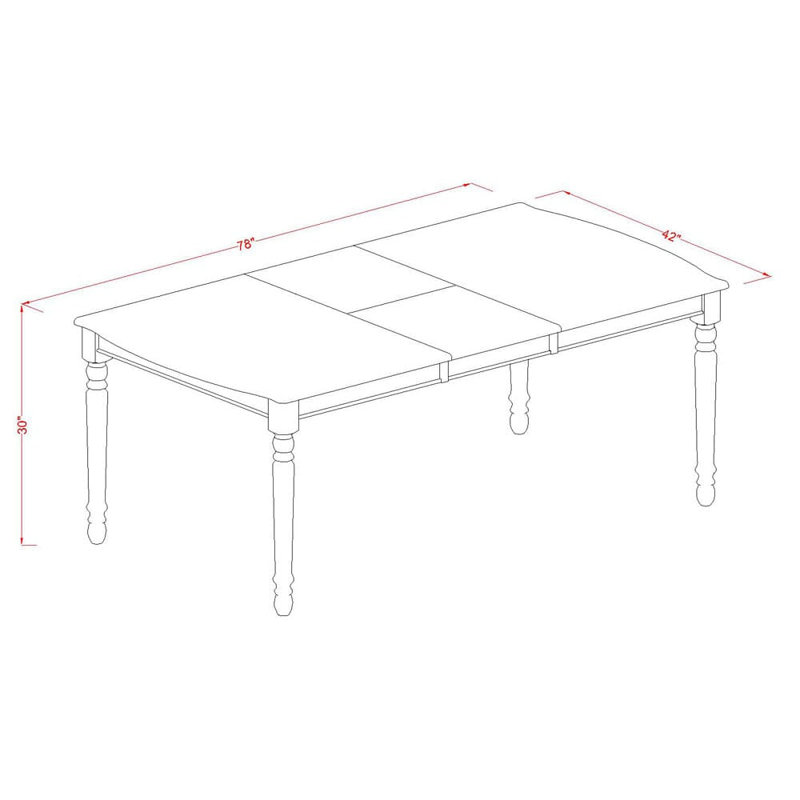6B0FF0F4EB4F4BA2BD2C9DDE2B3B2D25 Ensemble de salle à manger 7 pièces comprenant une table de salle à manger rectangulaire avec rallonge amovible et 6 chaises rembourrées, lin blanc