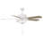52" Cayman 5 - Blade Standard Ceiling Fan in White with Pull Chain and Light Kit Included-1829122832