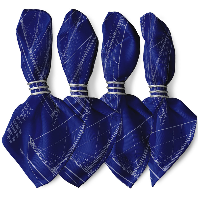 Kursten Blue Sail Plan Napkins