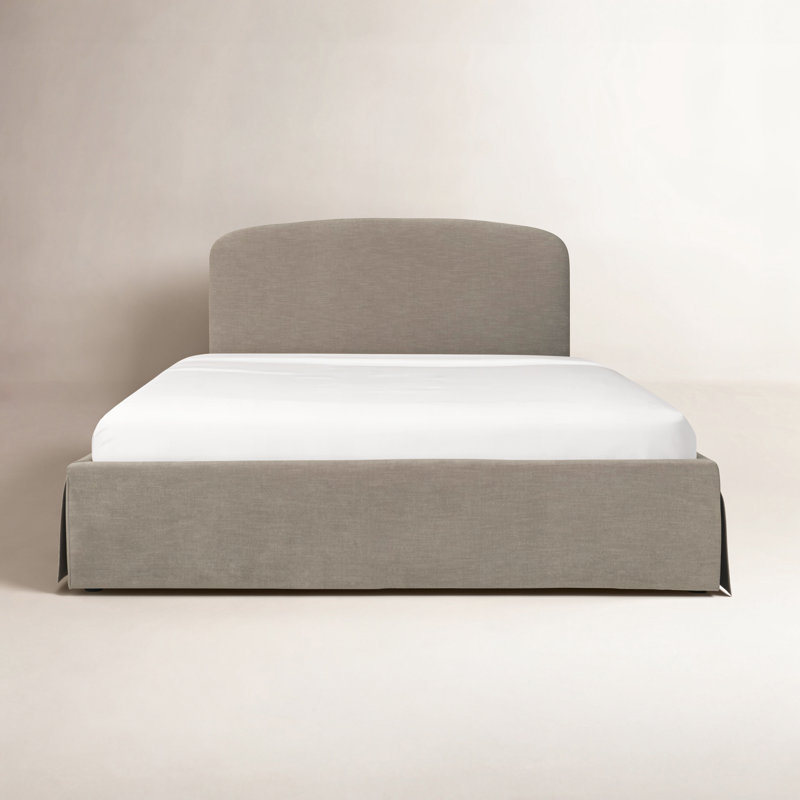 Windcrest Upholstered Platform Storage Bed, King, Tan
