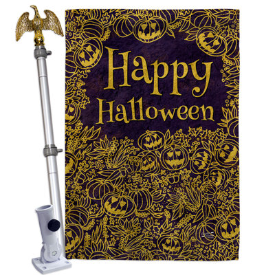 Double Sided 40'' H x 28'' W Polyester Halloween Flag Set