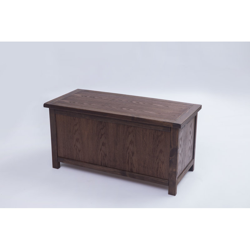 Wood Flip Top Storage Bench, Dark Coffee