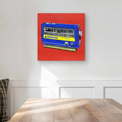 Retro Radio Alarm - Contemporary Musical Metal Print Decor