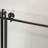 60"W x 76"H Sliding Frameless Shower Door in Matte Black with Clear Glass