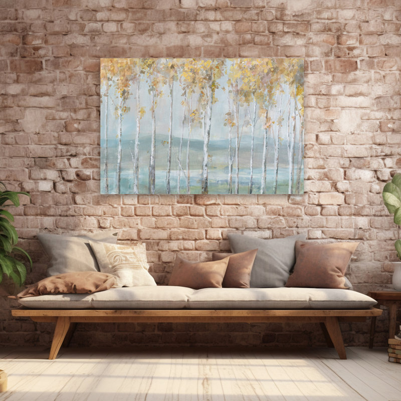 Automne et bouleau Lakeview Birches Art, H 40 po x l 60 po