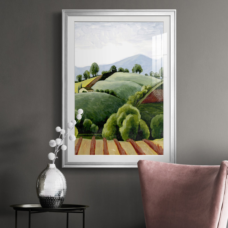 Toscane, croquis I - reproduction de cadre photo, H 30,5 po x l 22,5 po x P 1 po, Chrome