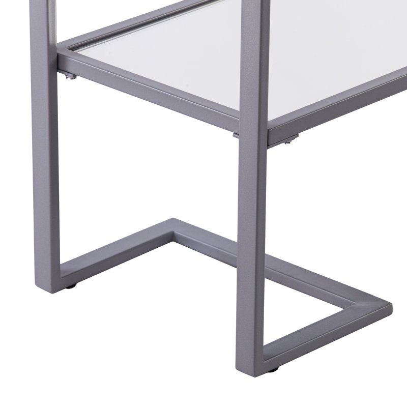 Luisdavid 52'' Glass Top Console Table, Silver