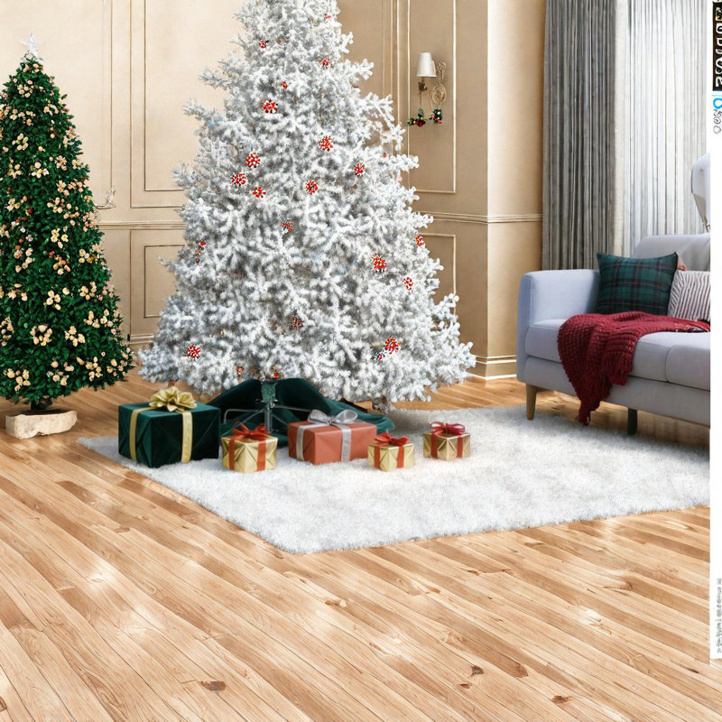 Sapin de Noël artificiel vibrant de 7 pi, plastique, design de sapin mince pour la décoration intérieure