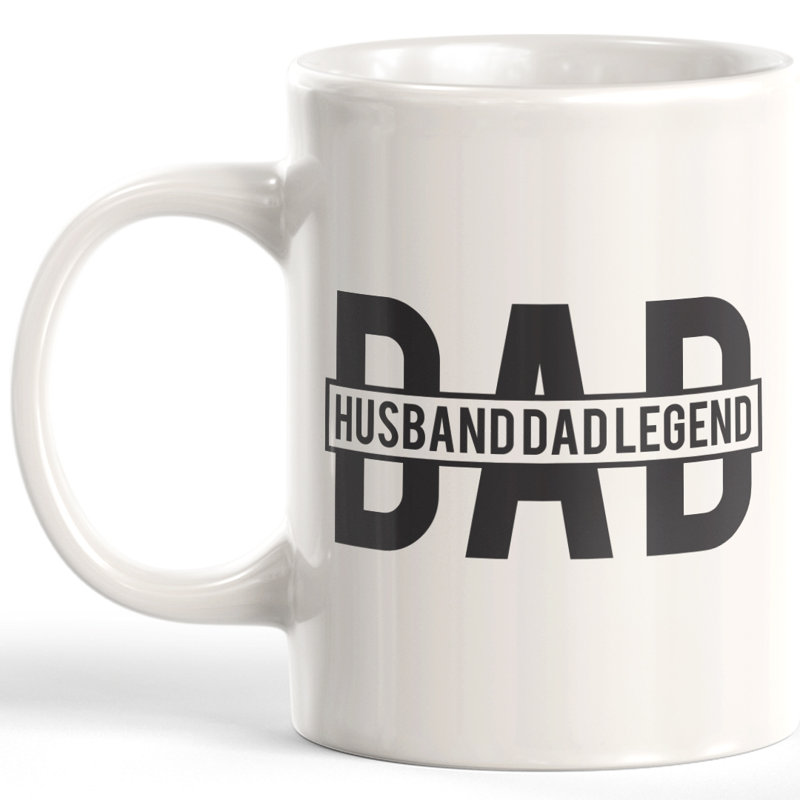 Tasse à café Husband Dad Legend, Ensemble de verres à lait, Plastique polypropylène