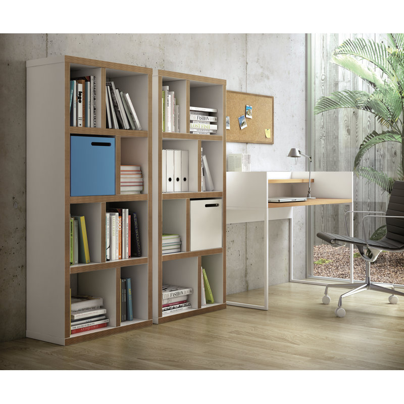 Sighfrith 159cm H x 70cm W Standard Bookcase, White / Plywood