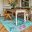 Clarke & Clarke Floral Digitally Printed 61cm X 230cm Area Rug-604291712-604291714