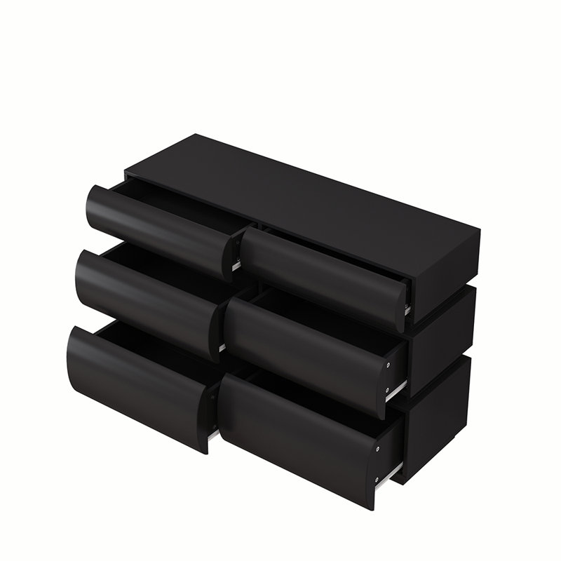 Console Table with Wide Storage, Black