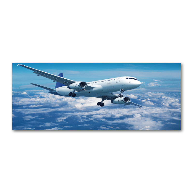 Airplane In The Clouds - Wrapped Canvas Print