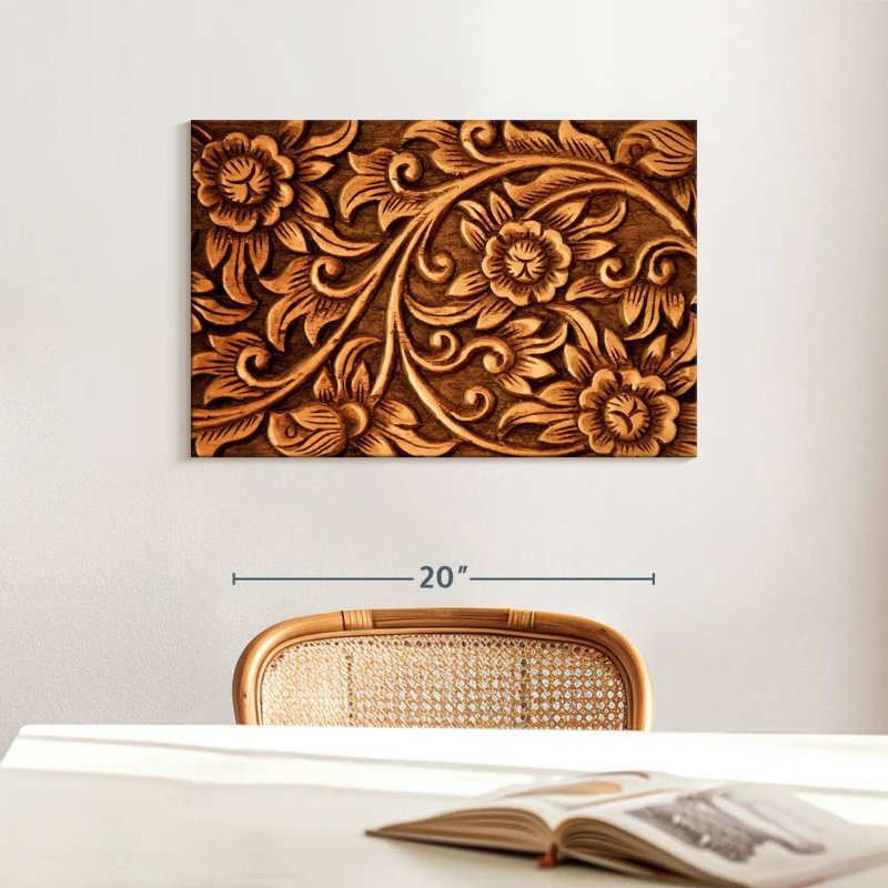 Senne Carved Flowers, 16" H x 24" W