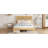 White Oak Rubber Wood Waterloo Bed With Rattan Headboard, Two Storage Drawers, Reinforced Support Slats, And Stability Feet-305591730-305591728