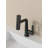 Pull-Out Lift LED Temperature Digital Display Bathroom Basin Faucet, Single Handle 360° Rotatable Waterfall 3-In-1 Basin Tap With Adjustable Height-110712554