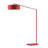 Stretch Arc Floor Lamp - 87", Red Finish, Step Switch, Rectangular marble base