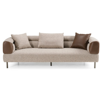 Plume - Canapé moderne en tissu brun